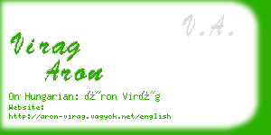 virag aron business card